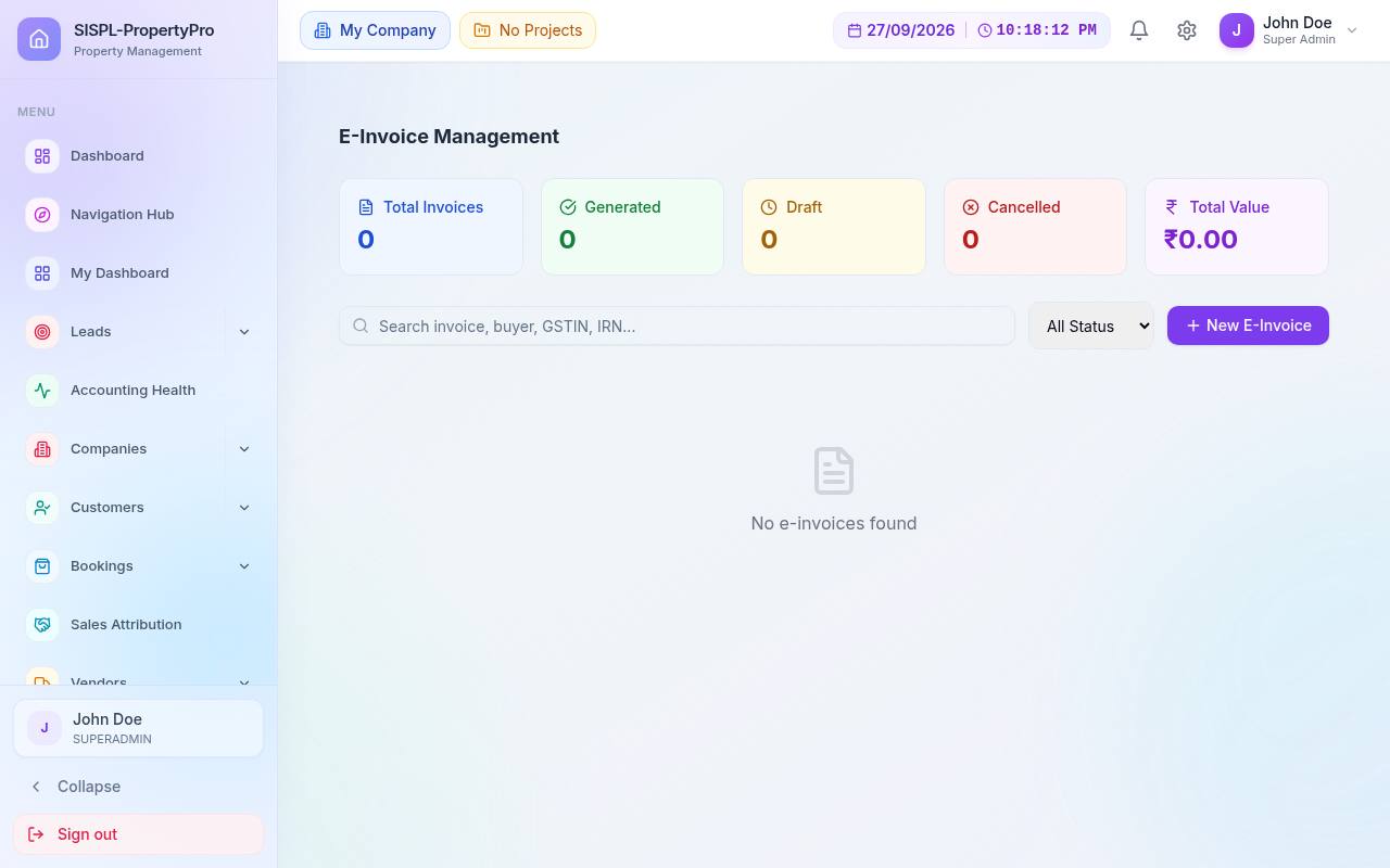 E-invoice management