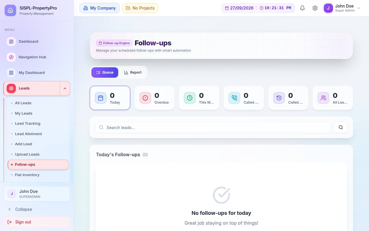Follow-ups queue